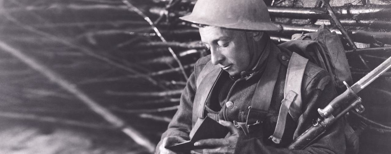 Alan Wilkinsons World War 1 soldier in trenches